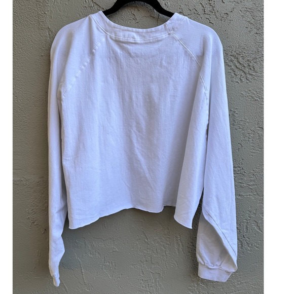 Wet Cat NEW Womens Cropped Cozy Cottagecore All You Need Is Love Sweatshirt - Picture 5 of 9